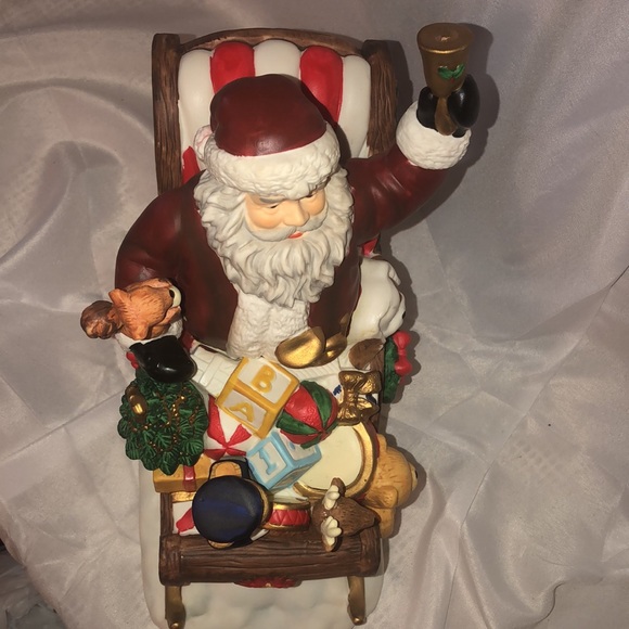 Christmas Delight Porcelain Santa With Sleigh NIB - Picture 3 of 9
